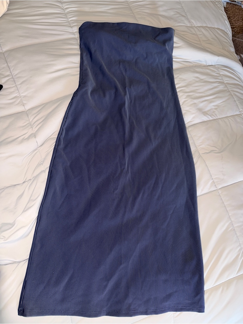 Aerie navy blue striped tube dress